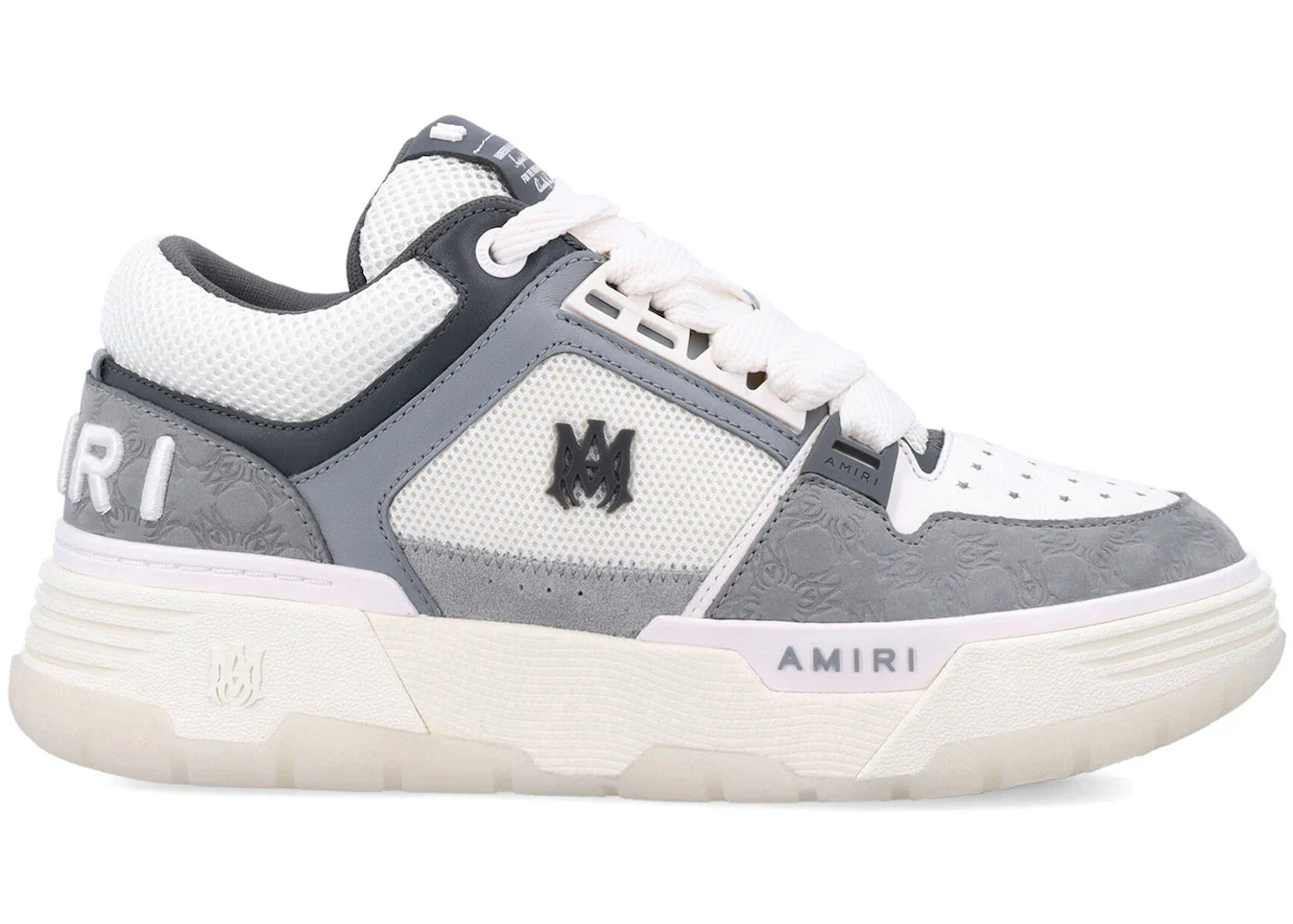 AMIRI MA-1 Graues Viereck-Monogramm geprägt