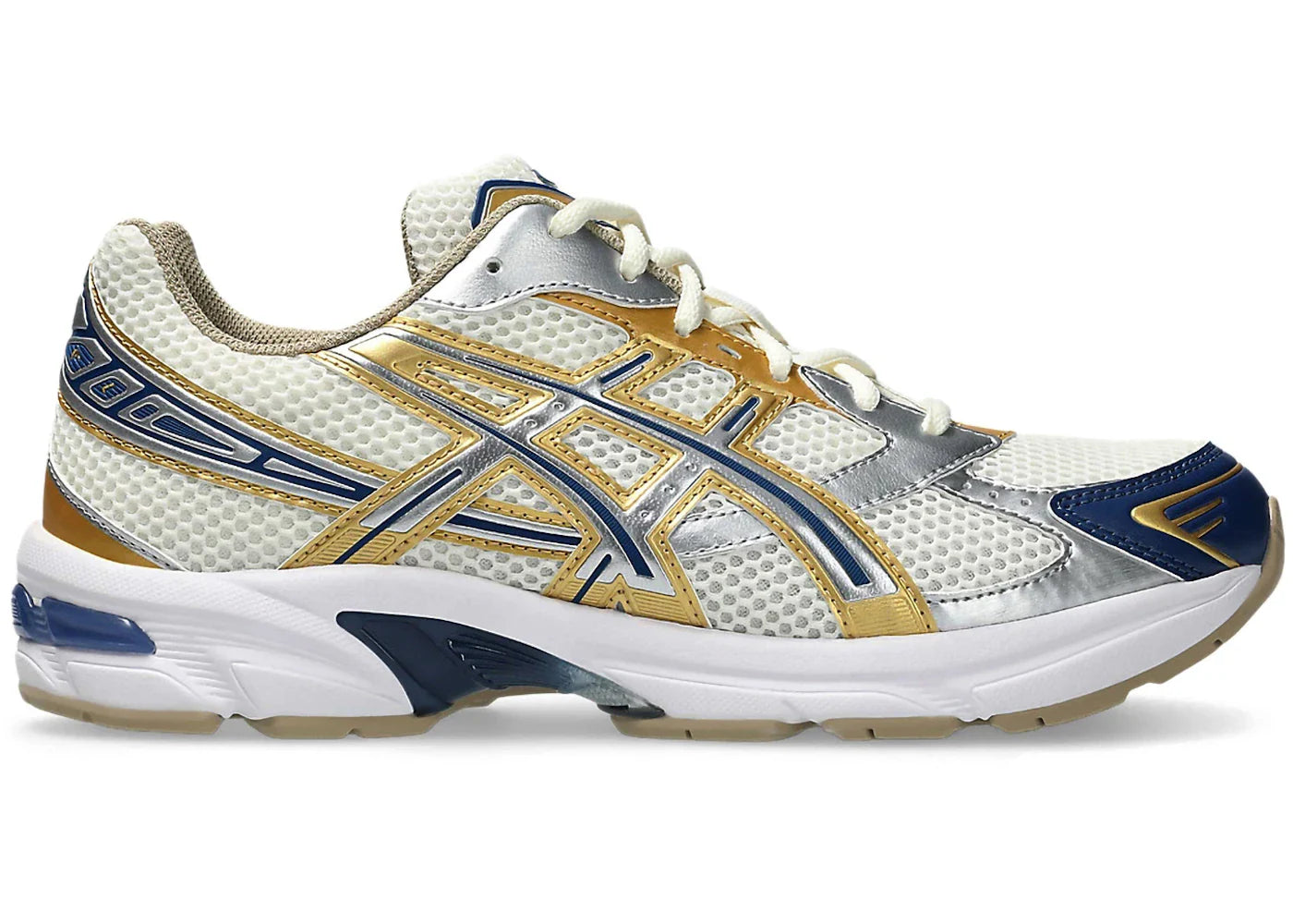 ASICS Gel-1130 Creme Rein Silber Gold Blau