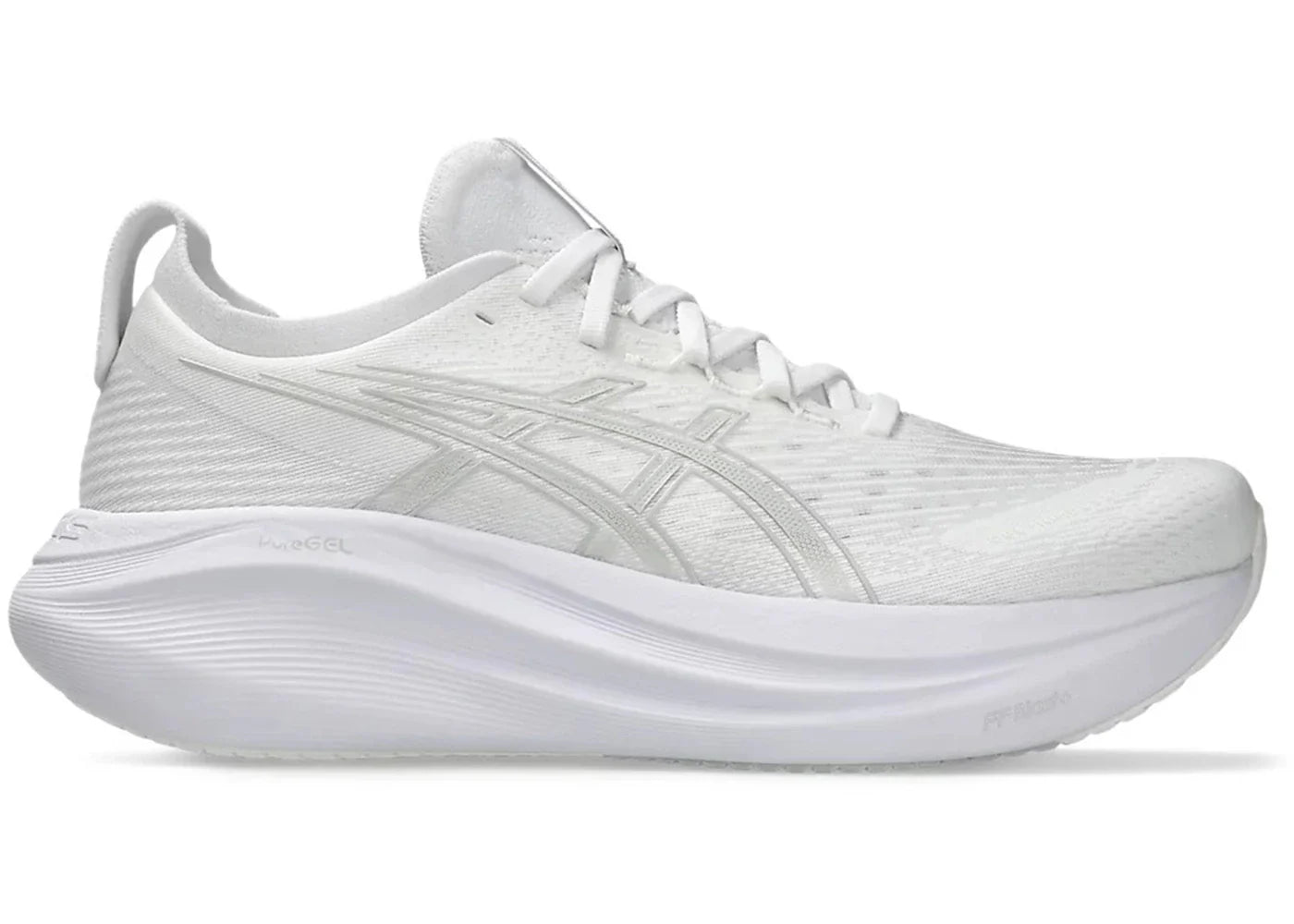 ASICS Gel-Nimbus 27 Weiß Gletschergrau