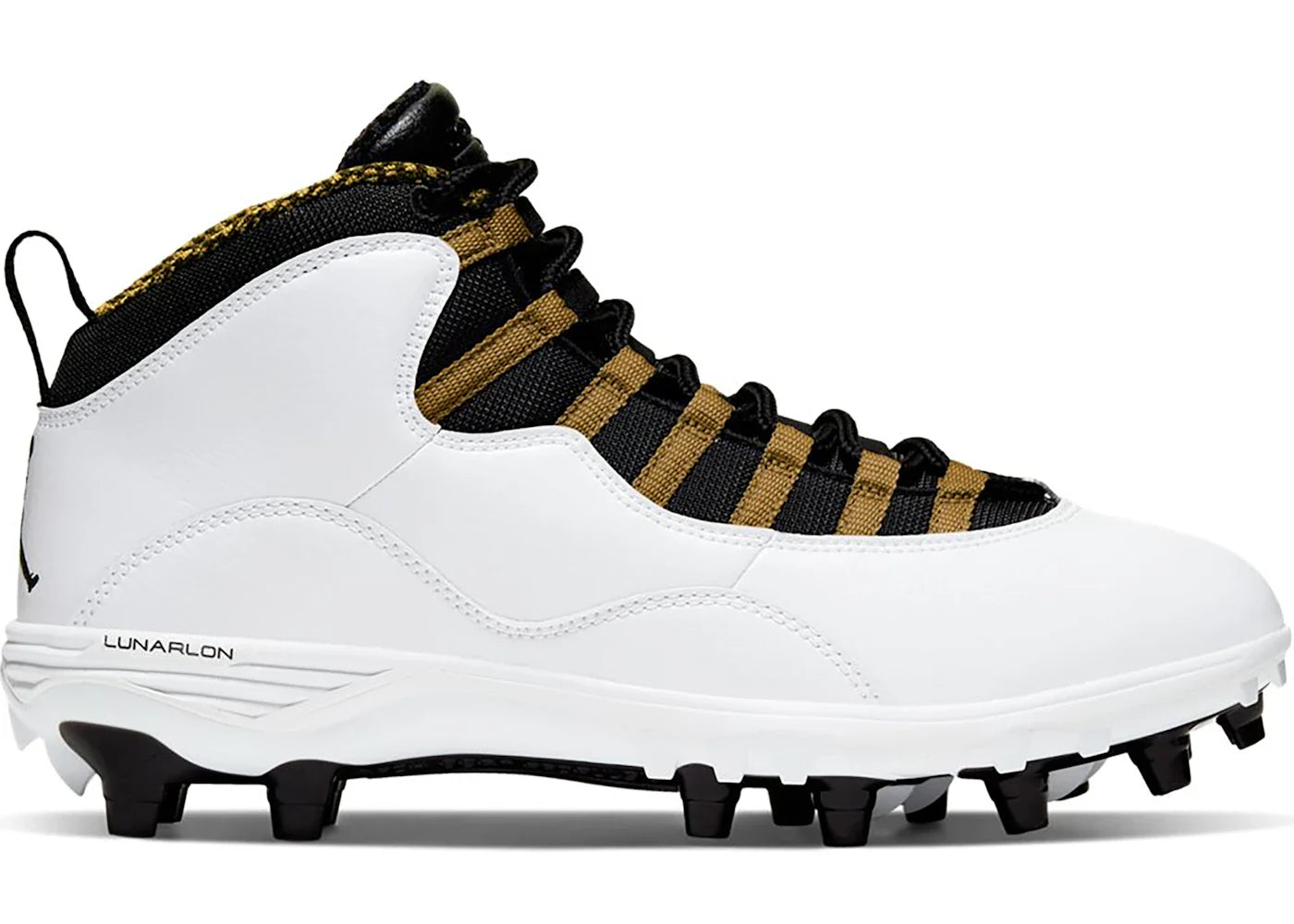 Jordan 10 TD Mid Weiß Schwarz Metallic Gold