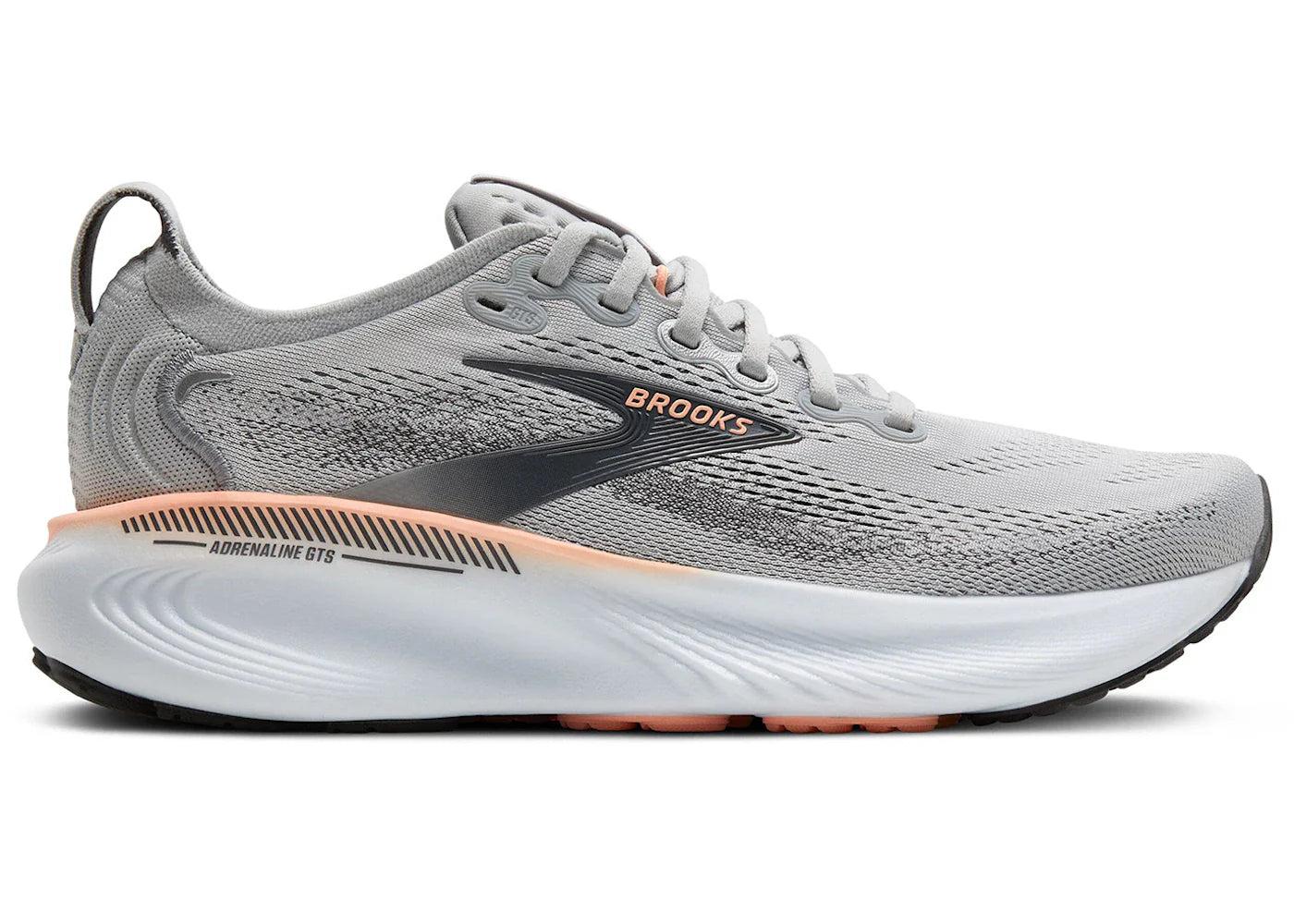 Brooks Adrenaline GTS 25 Grey Blackened Pearl Coral (Damen)