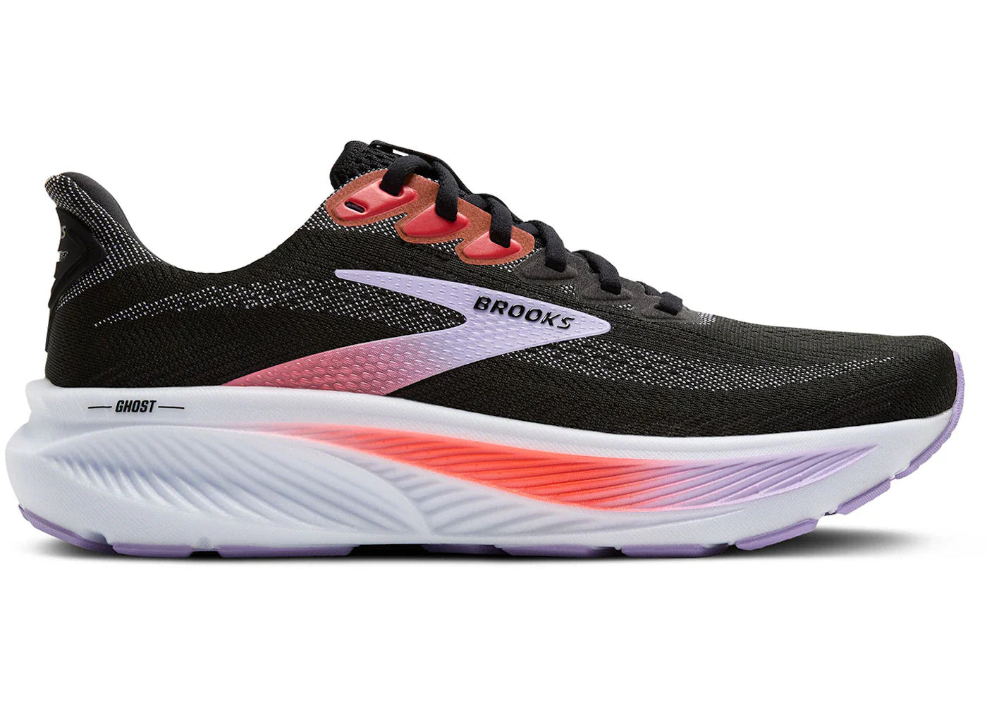 Brooks Ghost 17 Black Purple Coral (Damen)