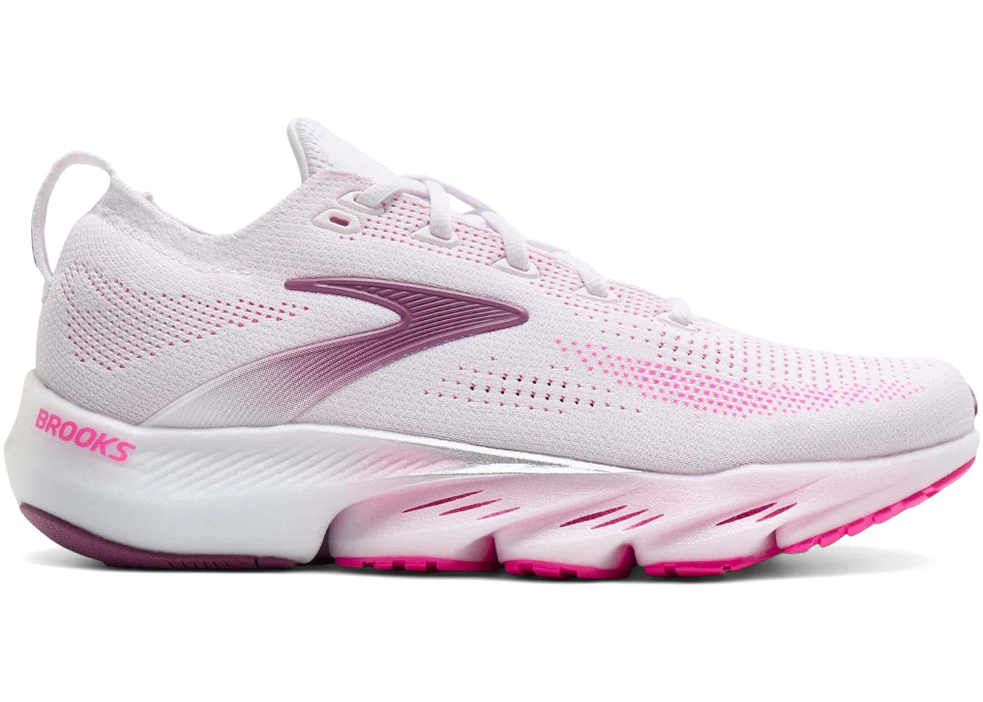 Brooks Glycerin Flex White Cyber Pink Argyle (Damen)
