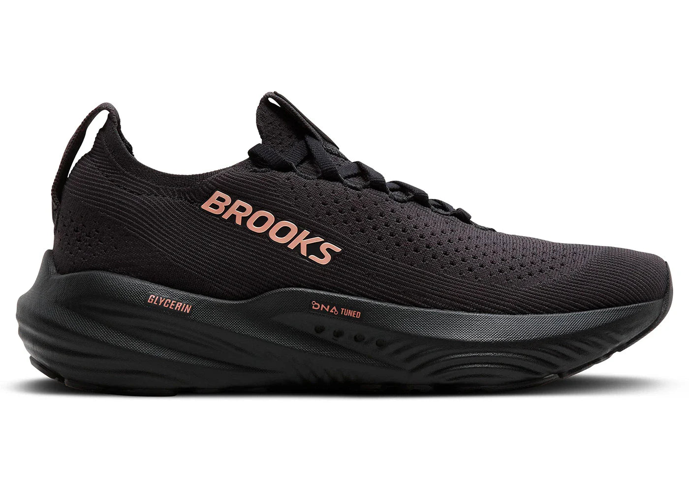 Brooks Glycerin StealthFit 22 Black Grey Rose Gold (Damen)