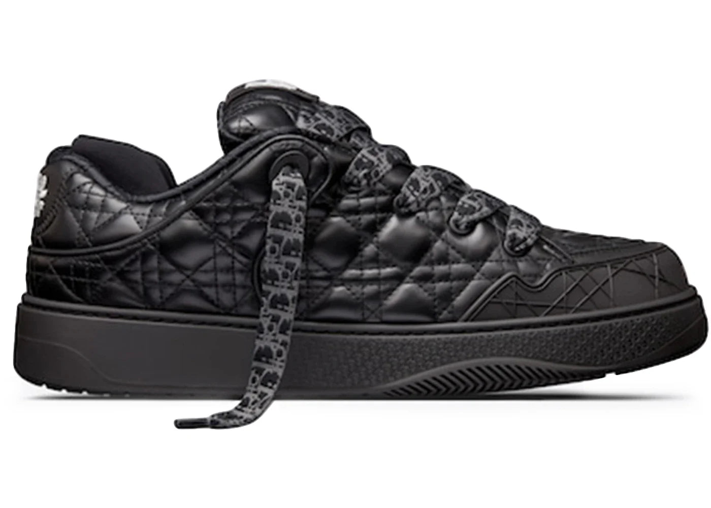 Dior B9S Skater ERL Schwarzes gestepptes Cannage-Kalbsleder