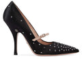 Gucci Jodie Verzierte Satin-Pumps Schwarz (Damen)