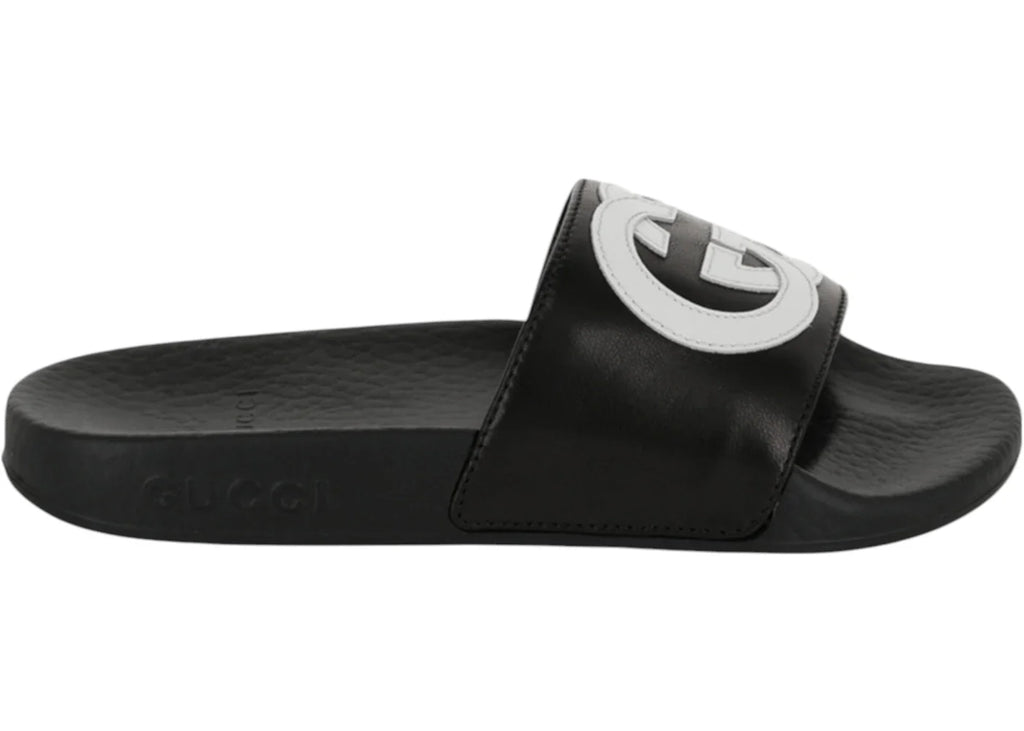 Gucci Slide Interlocking G Schwarz Weiß (Kinder)