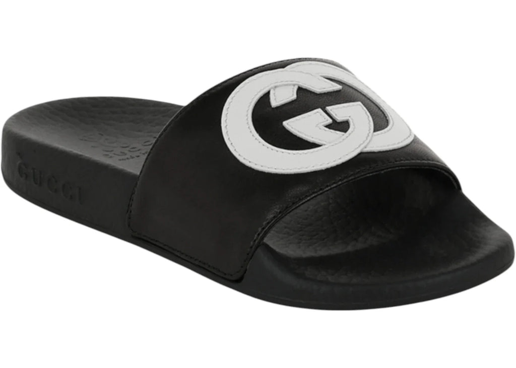 Gucci Slide Interlocking G Schwarz Weiß (Kinder)