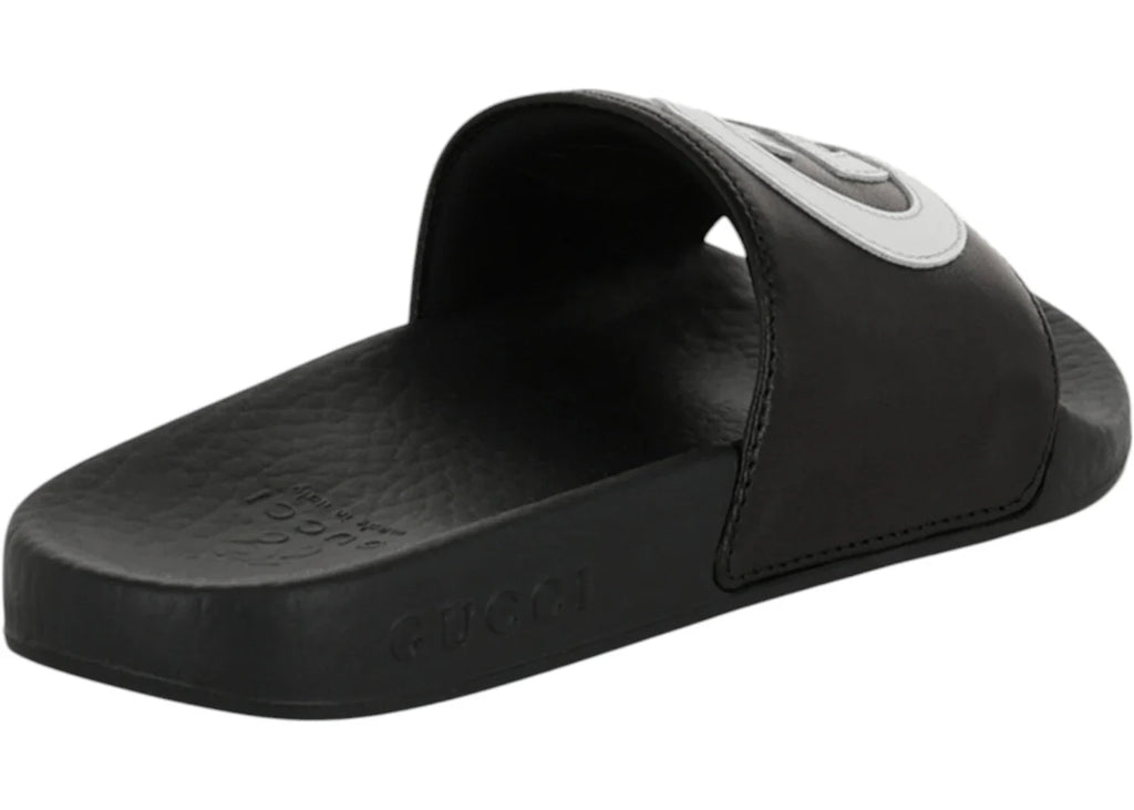 Gucci Slide Interlocking G Schwarz Weiß (Kinder)