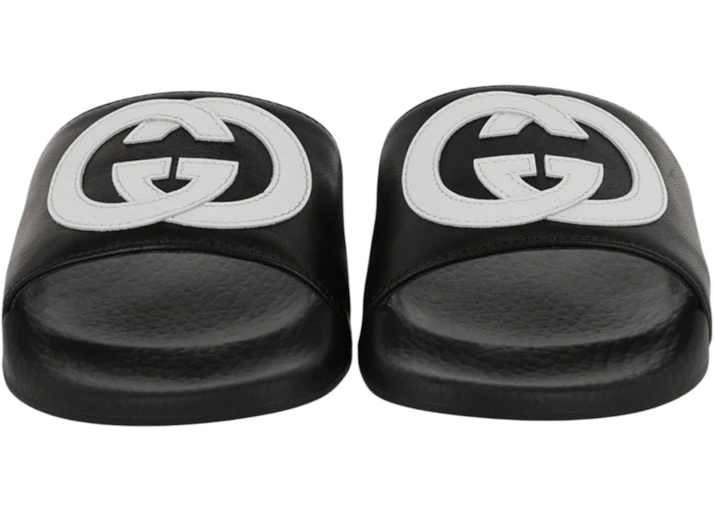 Gucci Slide Interlocking G Schwarz Weiß (Kinder)