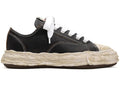 Maison Mihara Yasuhiro Peterson OG Sohle Leder Low Cracking Leder Schwarz Weiß