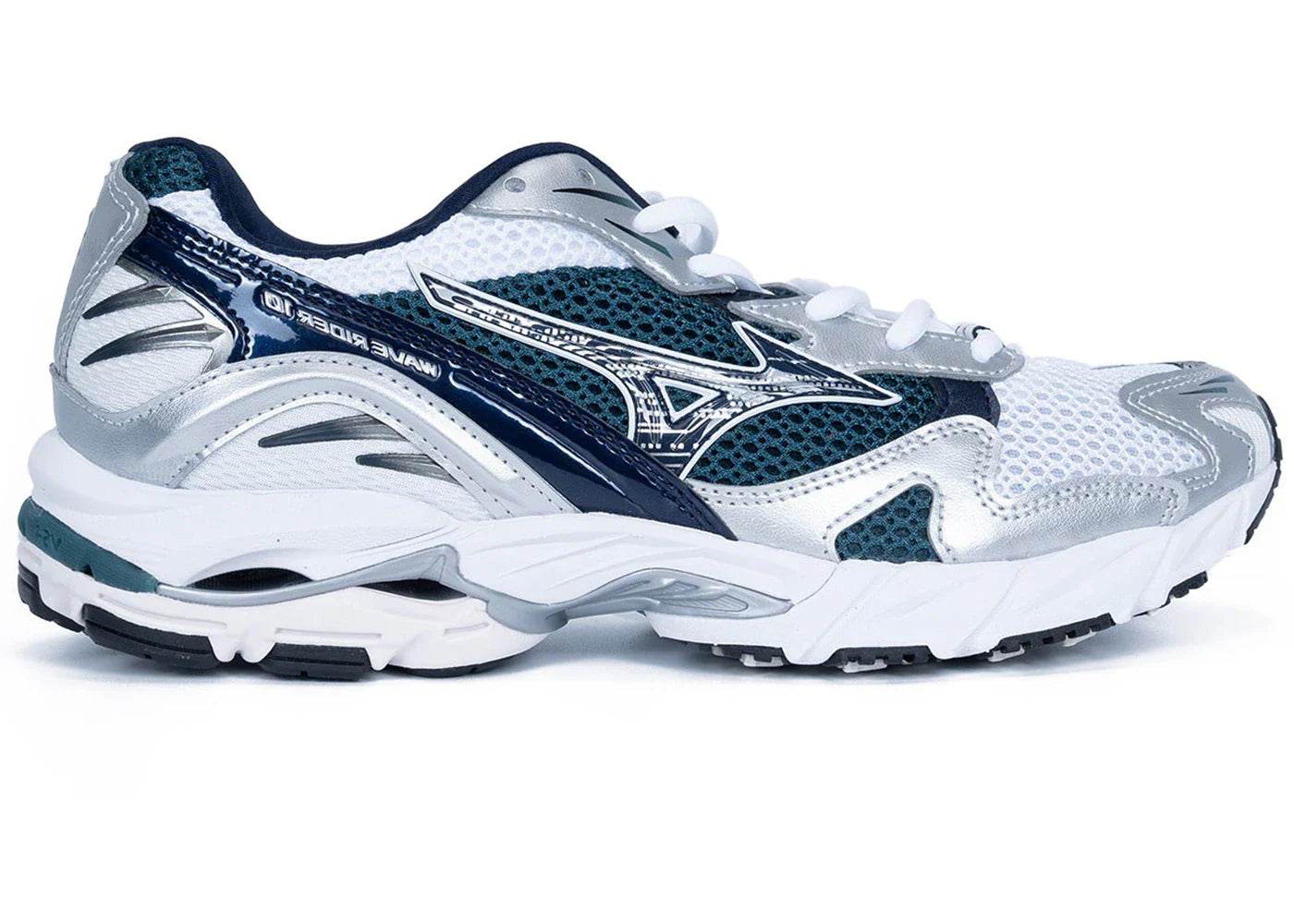 Mizuno Wave Rider 10 Weiß Bariton Blau