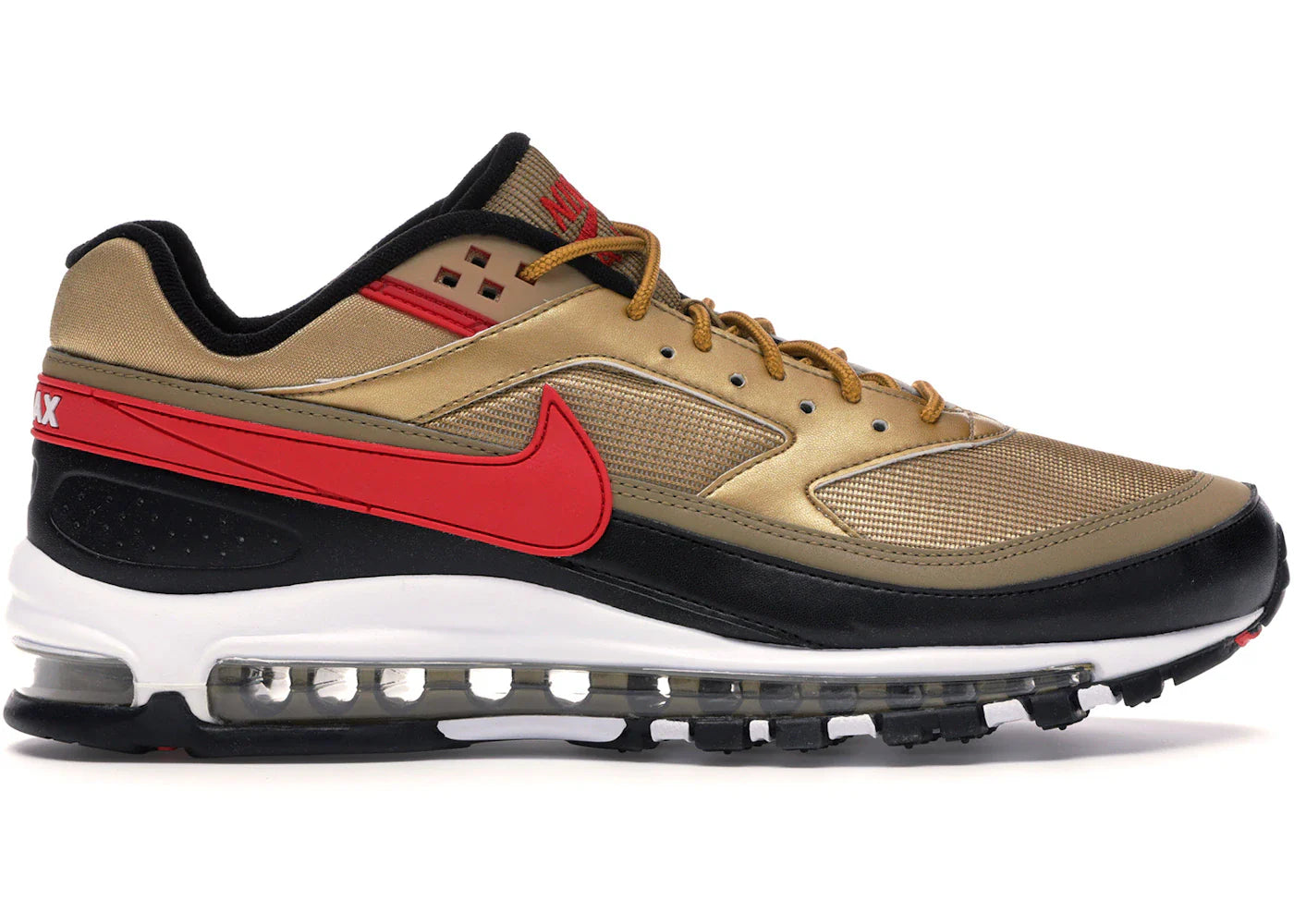 Nike Air Max 97 BW Metallic Gold University Red Black
