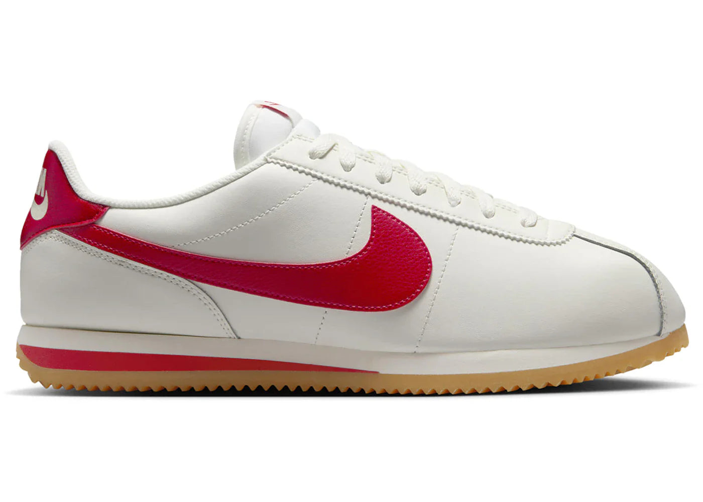 Nike Cortez Leder Sail Gum Yellow University Red
