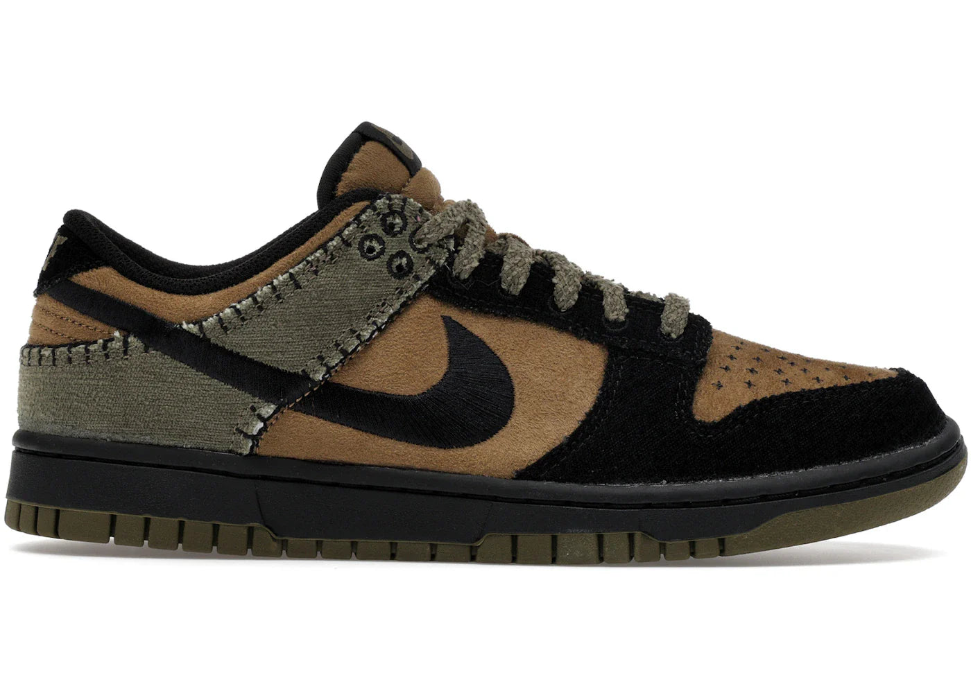 Nike Dunk Low Retro Camo Olive %
