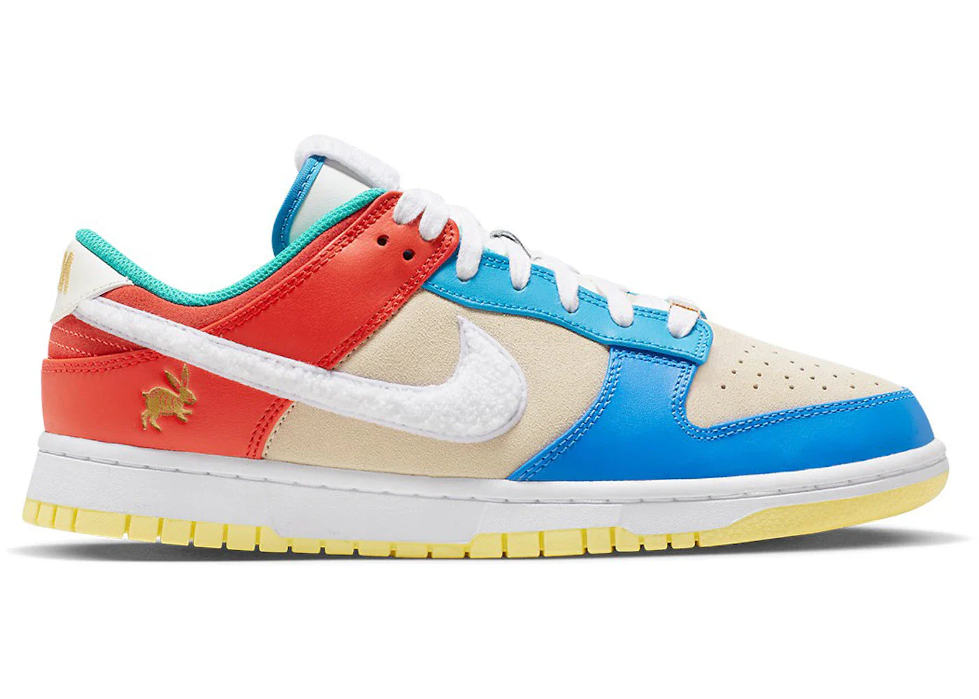 Nike Dunk Low Retro PRM Year of the Rabbit Blau Orange Creme