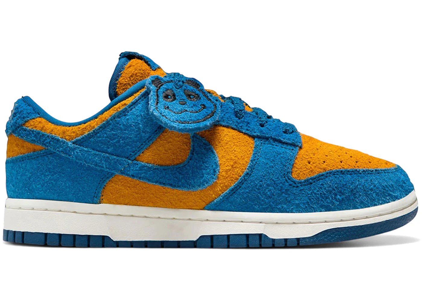 Nike Dunk Low SE Panda-Monium Court Blau Gelb Ocker Wildleder (Damen)