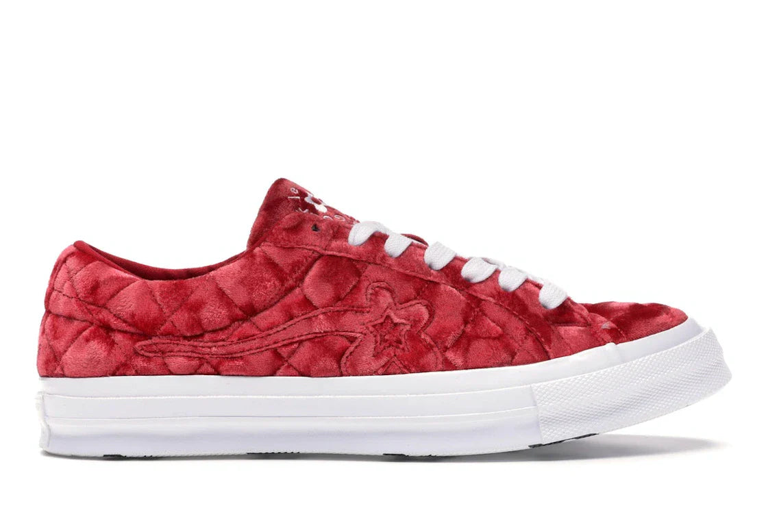 Converse One Star Ox Golf le Fleur TTC Gesteppter Samt Barbados Cherry