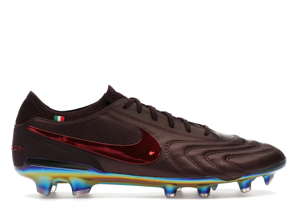 Nike Tiempo Legend 10 Elite Luxe FG Montebelluna Leder Portwein