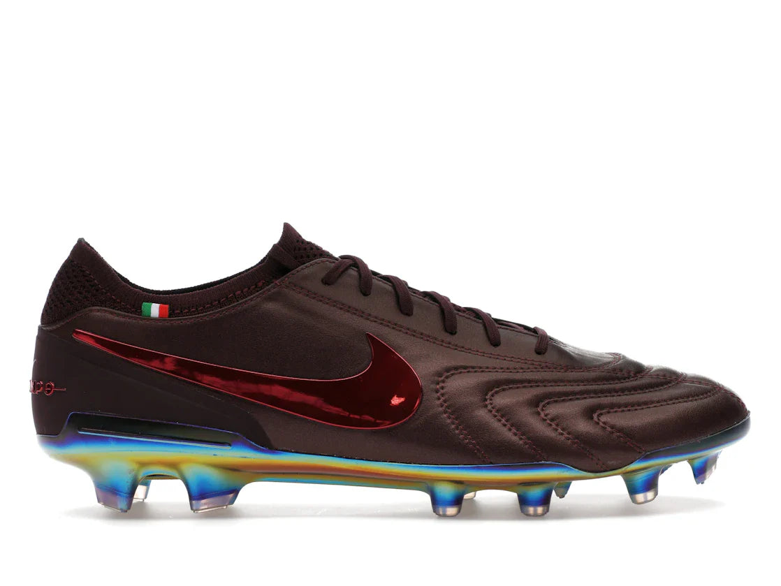 Nike Tiempo Legend 10 Elite Luxe FG Montebelluna Leder Portwein