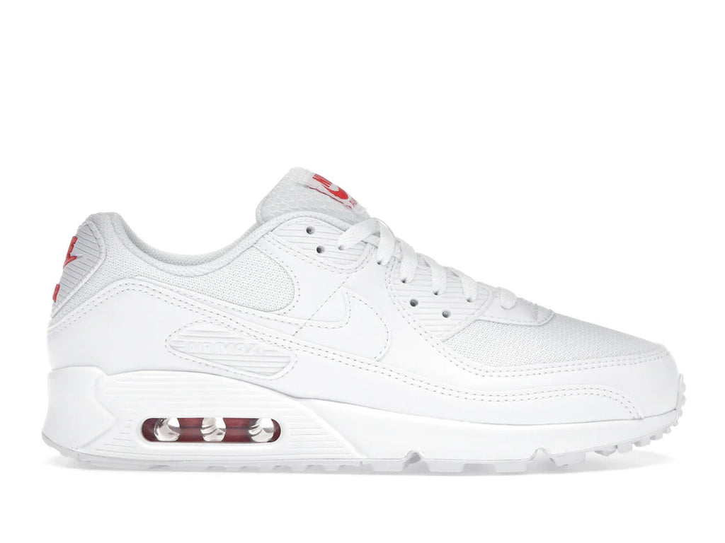 Nike Air Max 90 Weiß Hellkarmesinrot