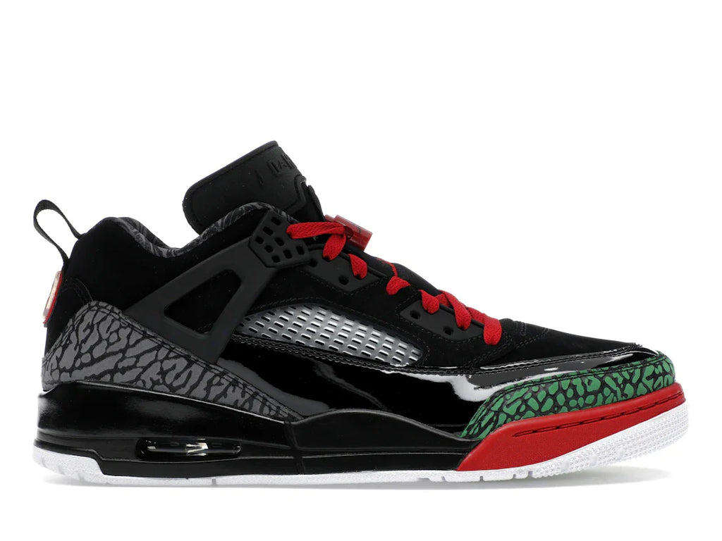 Jordan Spizike Low Schwarz Klassisch Grün Weiß Varsity Rot