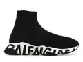Balenciaga Speed Graffiti Sneaker Weiß Schwarzes Logo (Damen)
