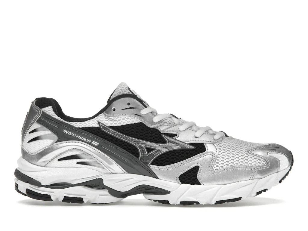 Mizuno Wave Rider 10 Weiß Silber Schwarz