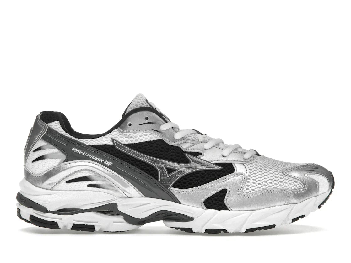 Mizuno Wave Rider 10 Weiß Silber Schwarz