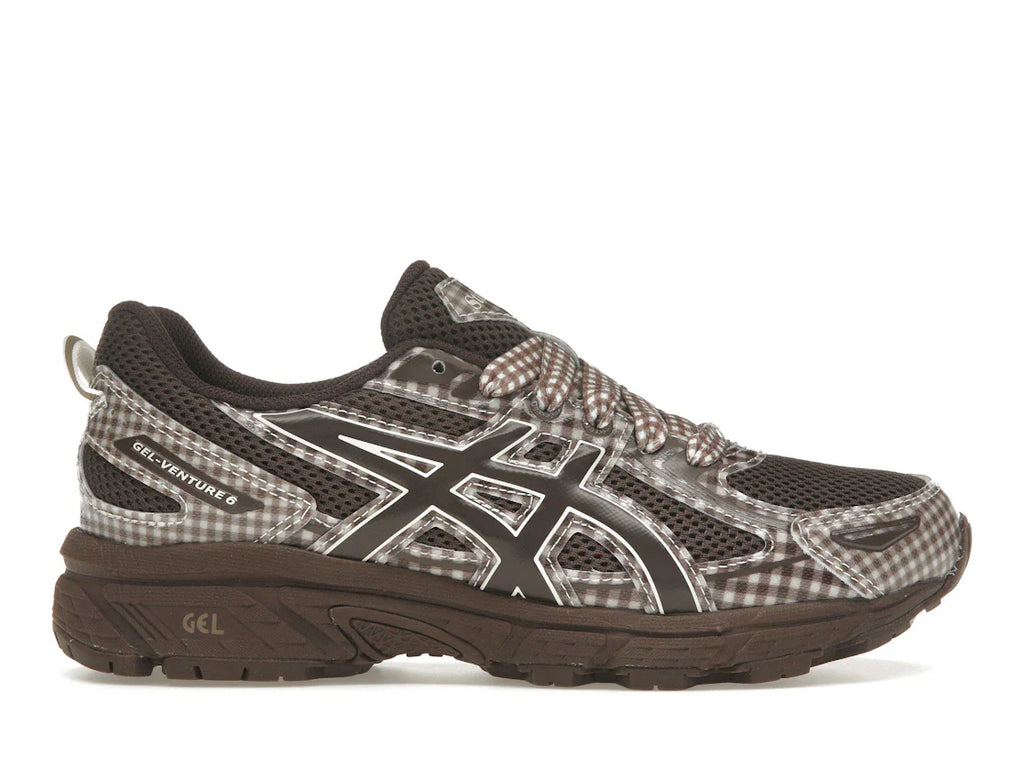 ASICS Gel-Venture 6-stöckiges Modell, rotbraunes Vichy-Karo