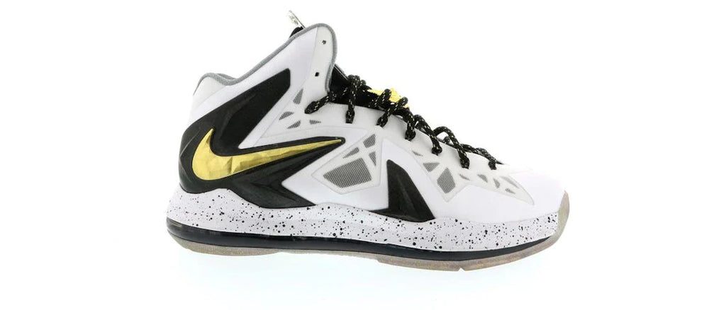 Nike LeBron X Elite+ Weiß Gold