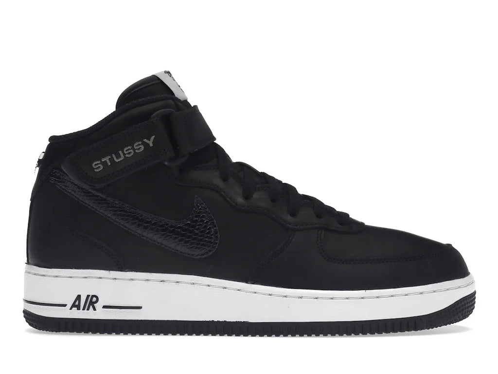 Nike Air Force 1 Mid Stussy Schwarz Weiß