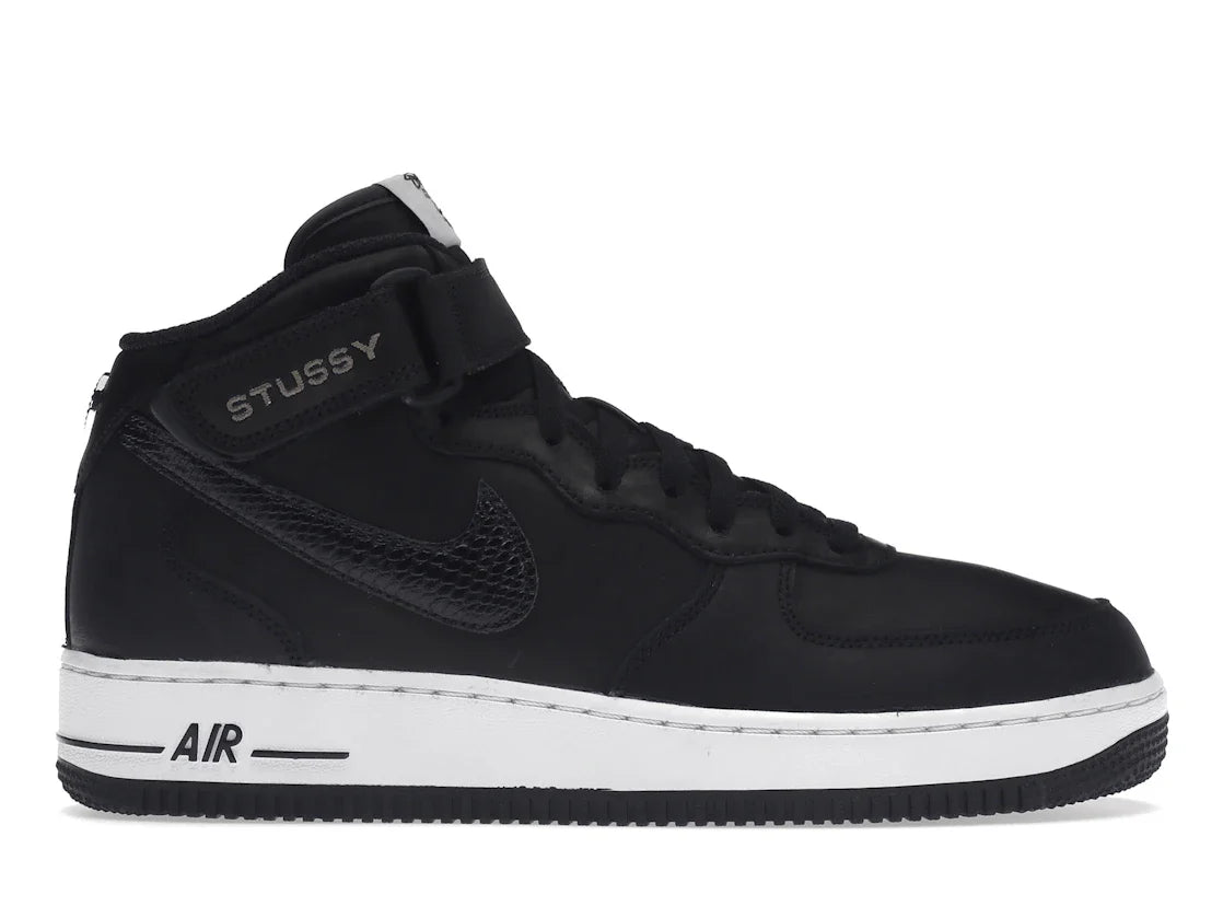 Nike Air Force 1 Mid Stussy Schwarz Weiß