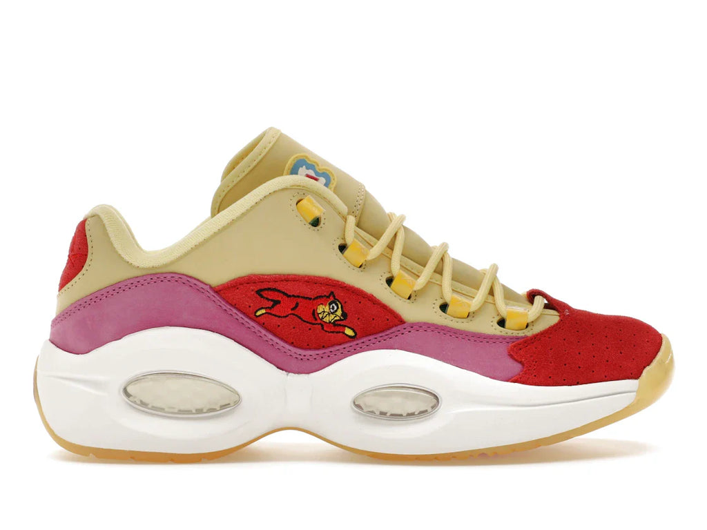 Reebok Question Low BBC Ice Cream Running Dog Gelb Rot