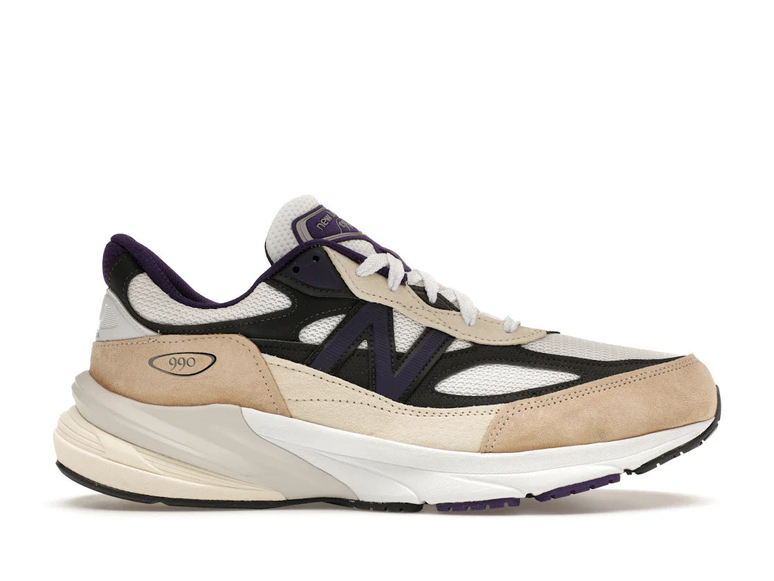 New Balance 990v6 MiUSA Teddy Santis Weiß Schwarz Pflaume