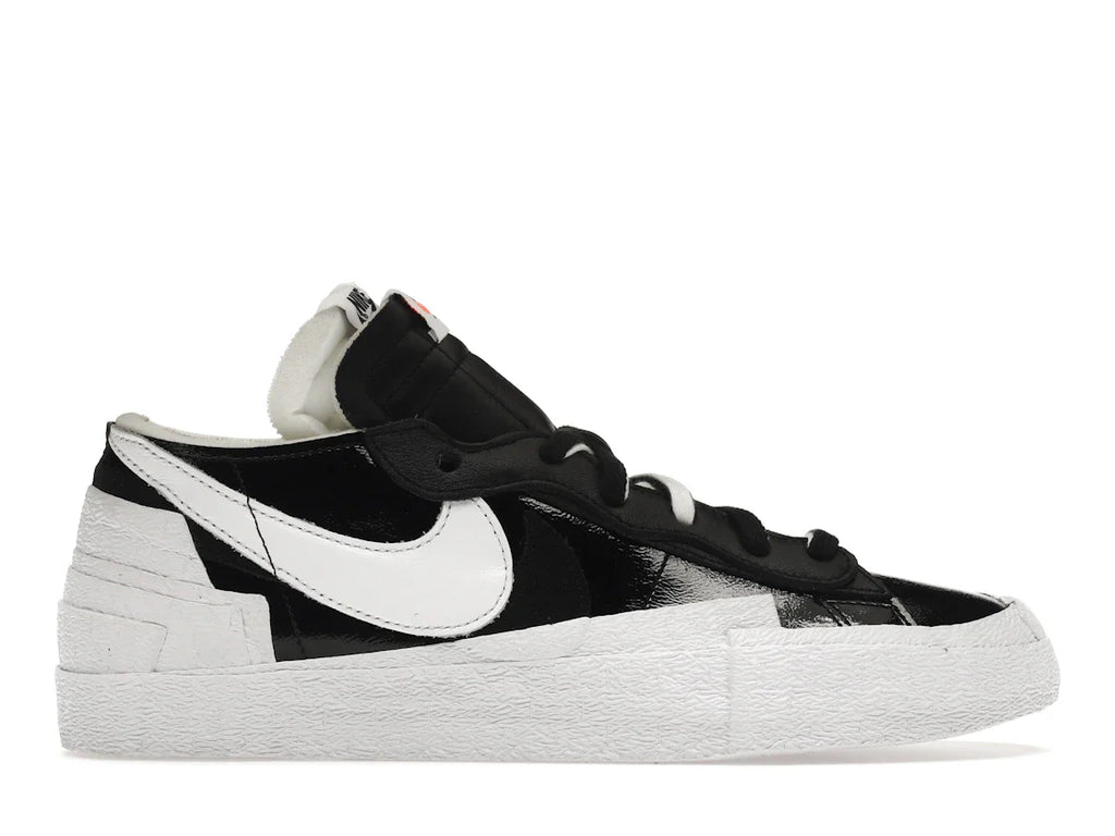 Nike Blazer Low Sacai Schwarzes Lackleder