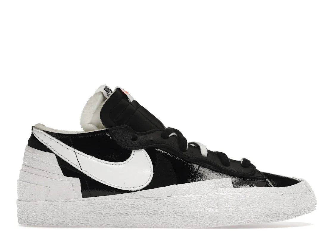 Nike Blazer Low Sacai Schwarzes Lackleder