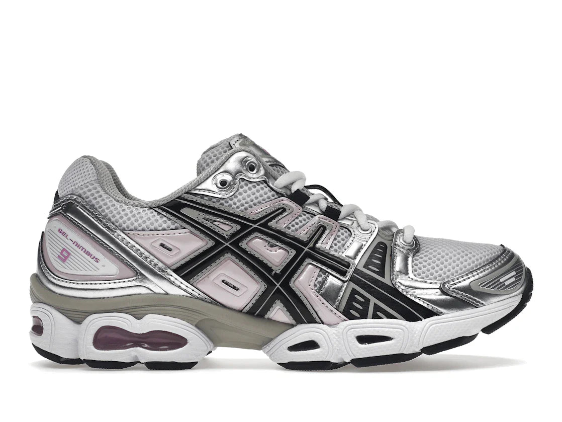 ASICS Gel-Nimbus 9 Weiß Schwarz Hellrosa (Damen)