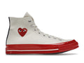 Converse Chuck Taylor All Star 70 Hi Comme des Garcons PLAY Egret Red Zwischensohle