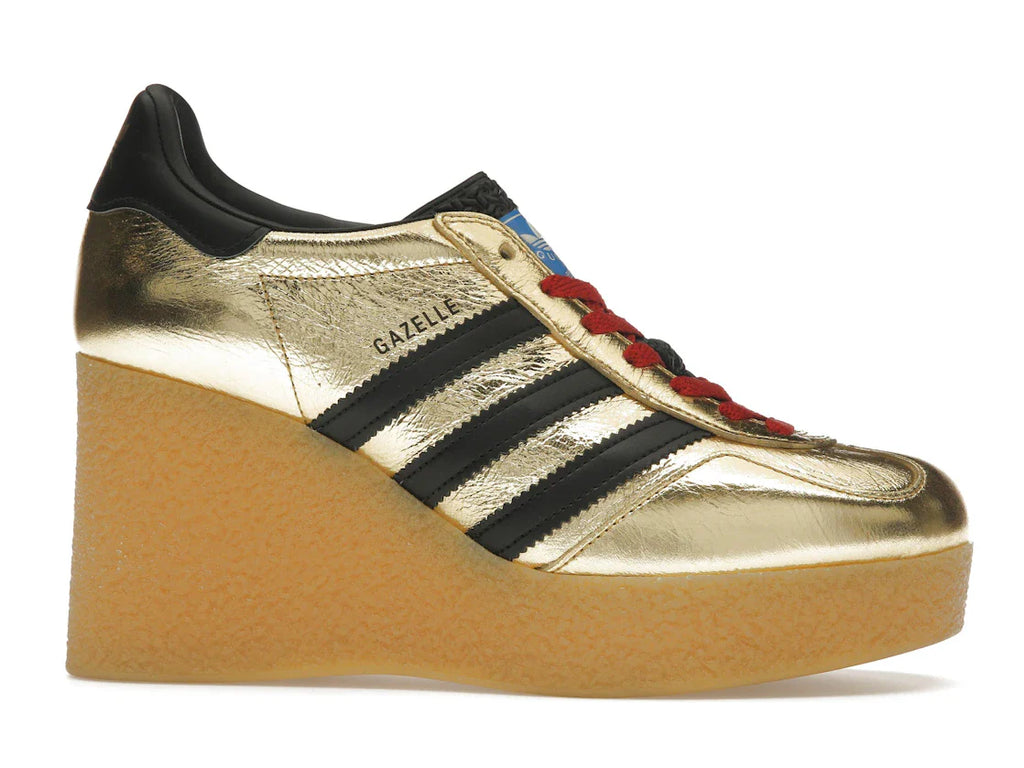 adidas x Gucci Gazelle Wedge Gold Metallic Black (Damen)
