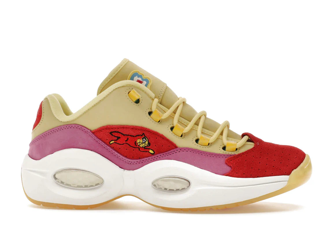 Reebok Question Low BBC Ice Cream Running Dog Gelb Rot