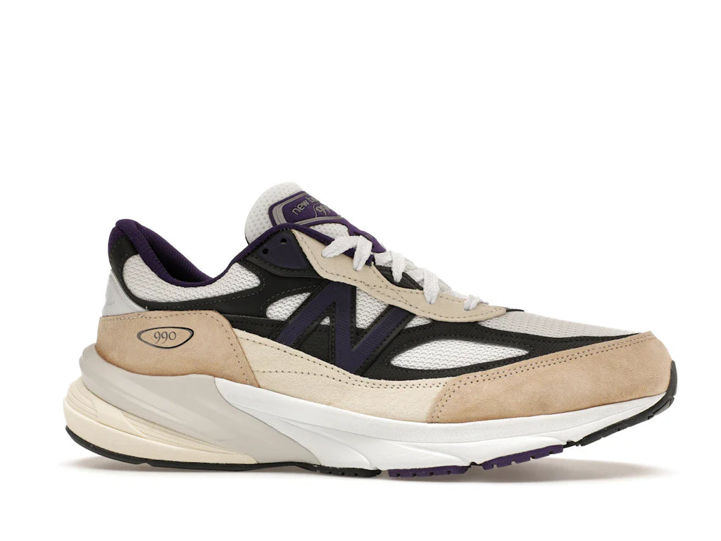New Balance 990v6 MiUSA Teddy Santis Weiß Schwarz Pflaume