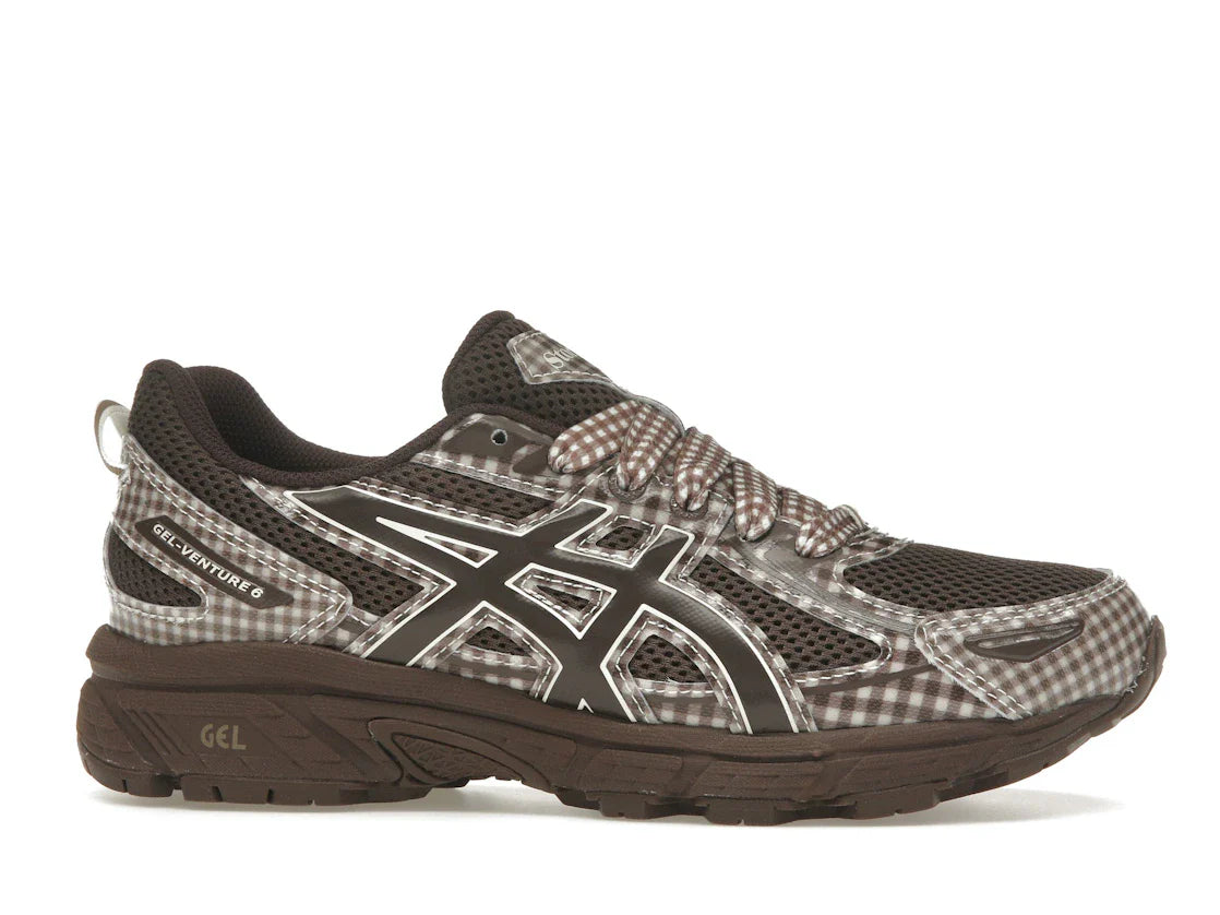 ASICS Gel-Venture 6-stöckiges Modell, rotbraunes Vichy-Karo