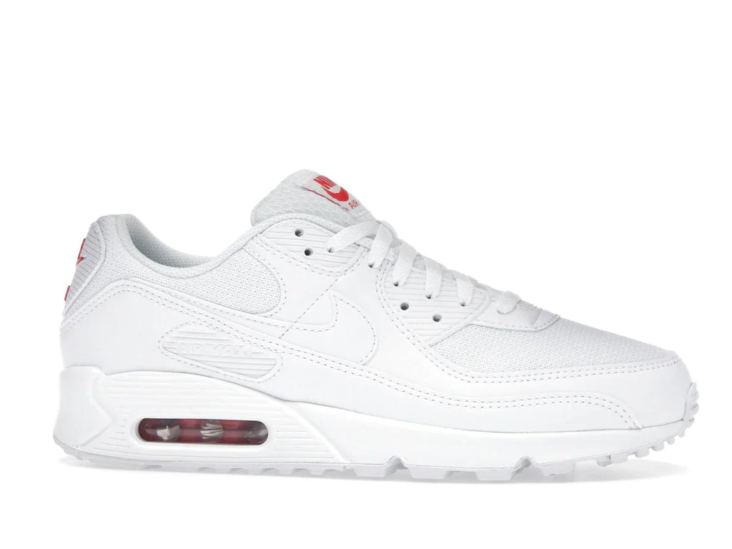 Nike Air Max 90 Weiß Hellkarmesinrot