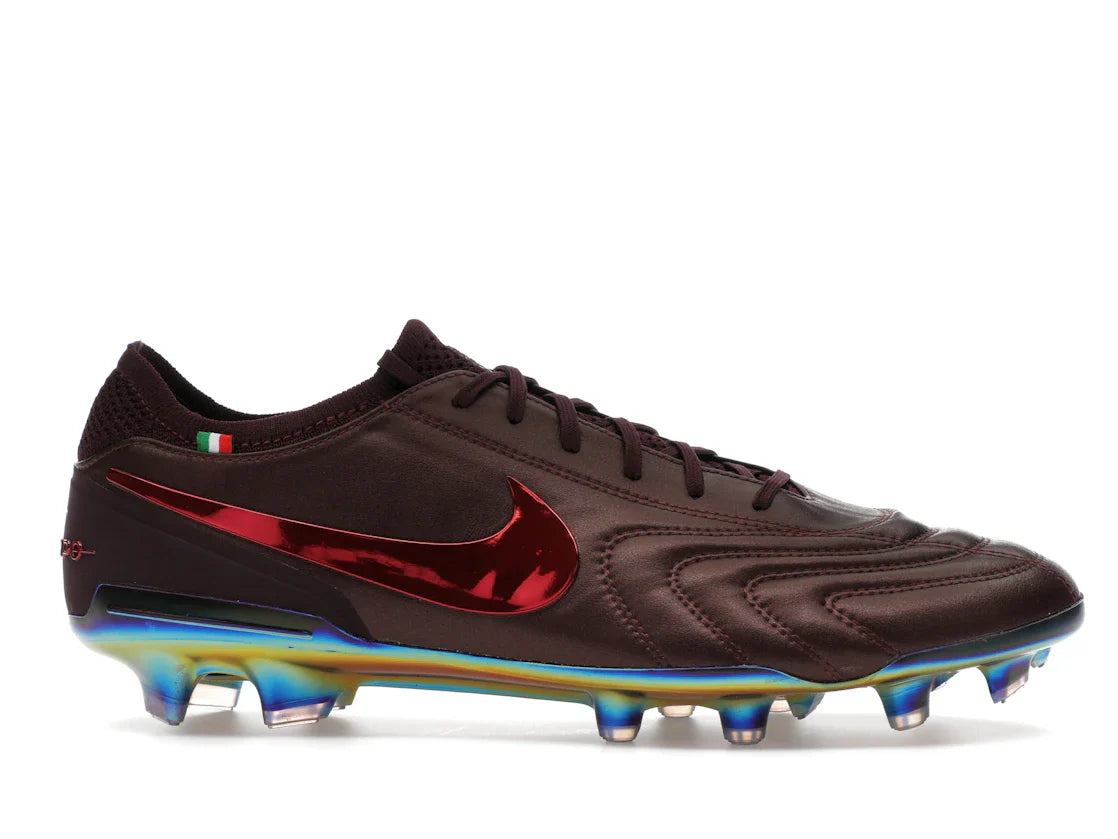 Nike Tiempo Legend 10 Elite Luxe FG Montebelluna Leder Portwein