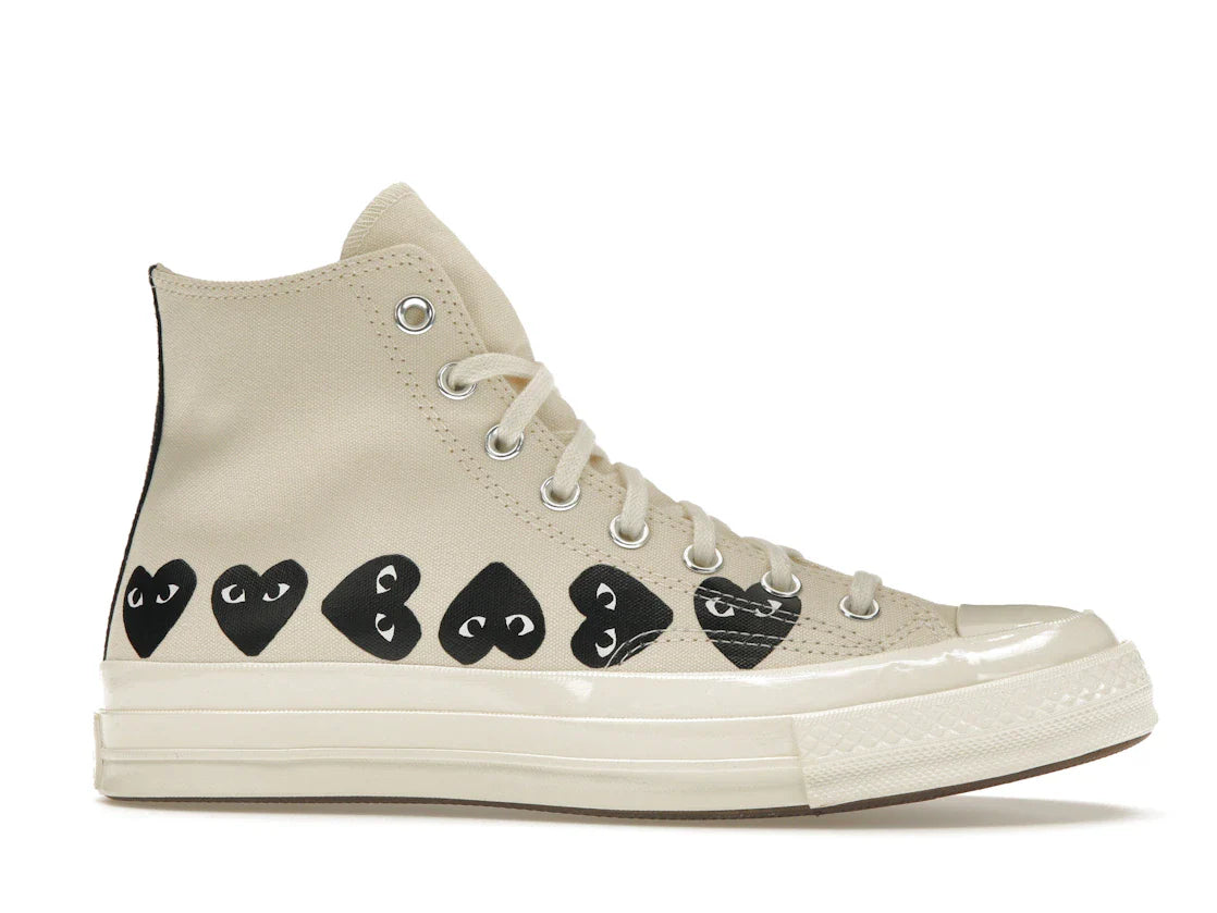 Converse Chuck Taylor All Star 70 Hi Comme des Garcons PLAY Multi-Heart Milk