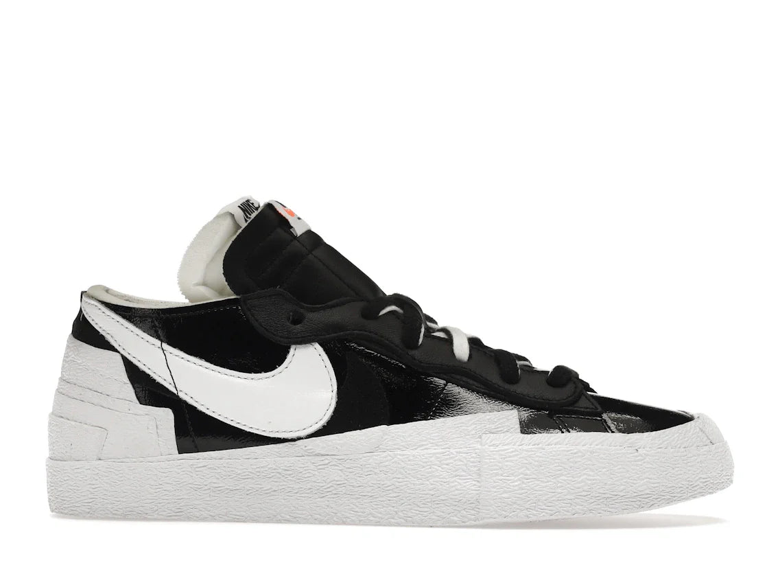Nike Blazer Low Sacai Schwarzes Lackleder