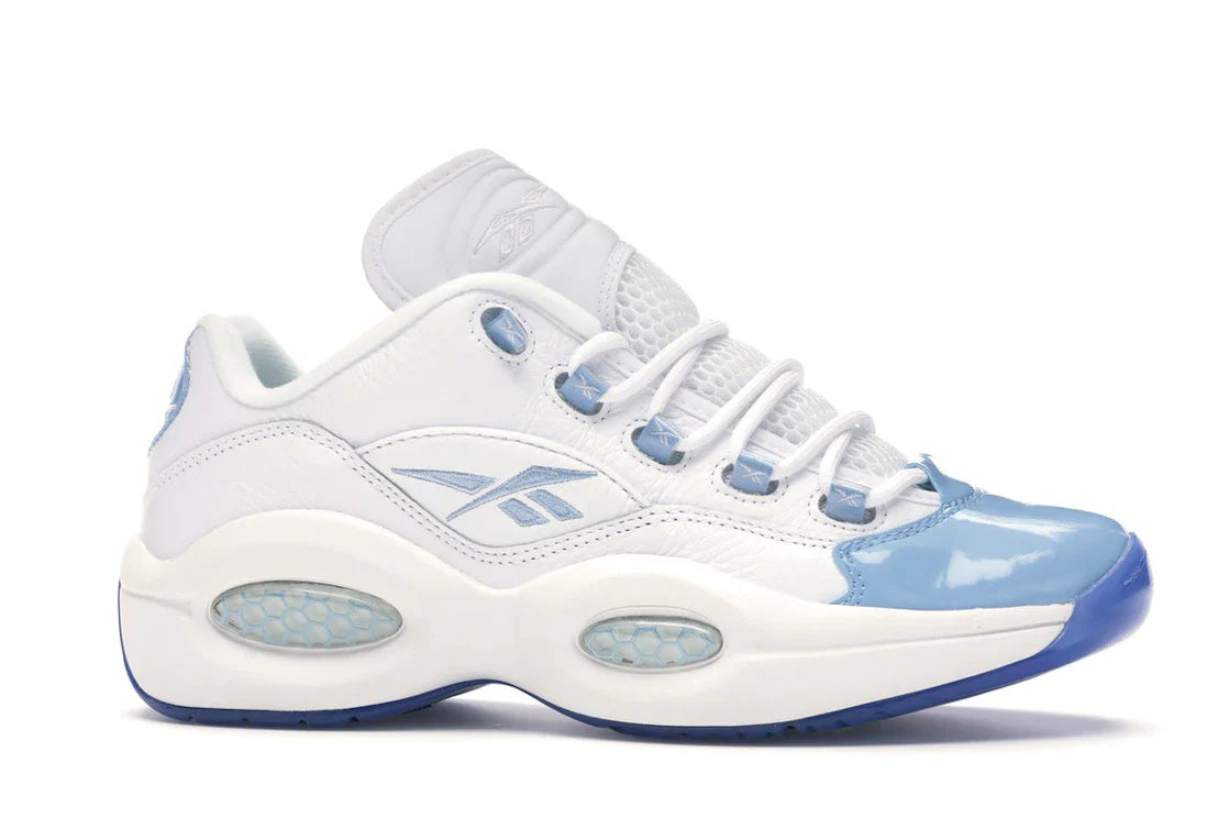 Reebok Question Low Patent Toe Carolina Blue