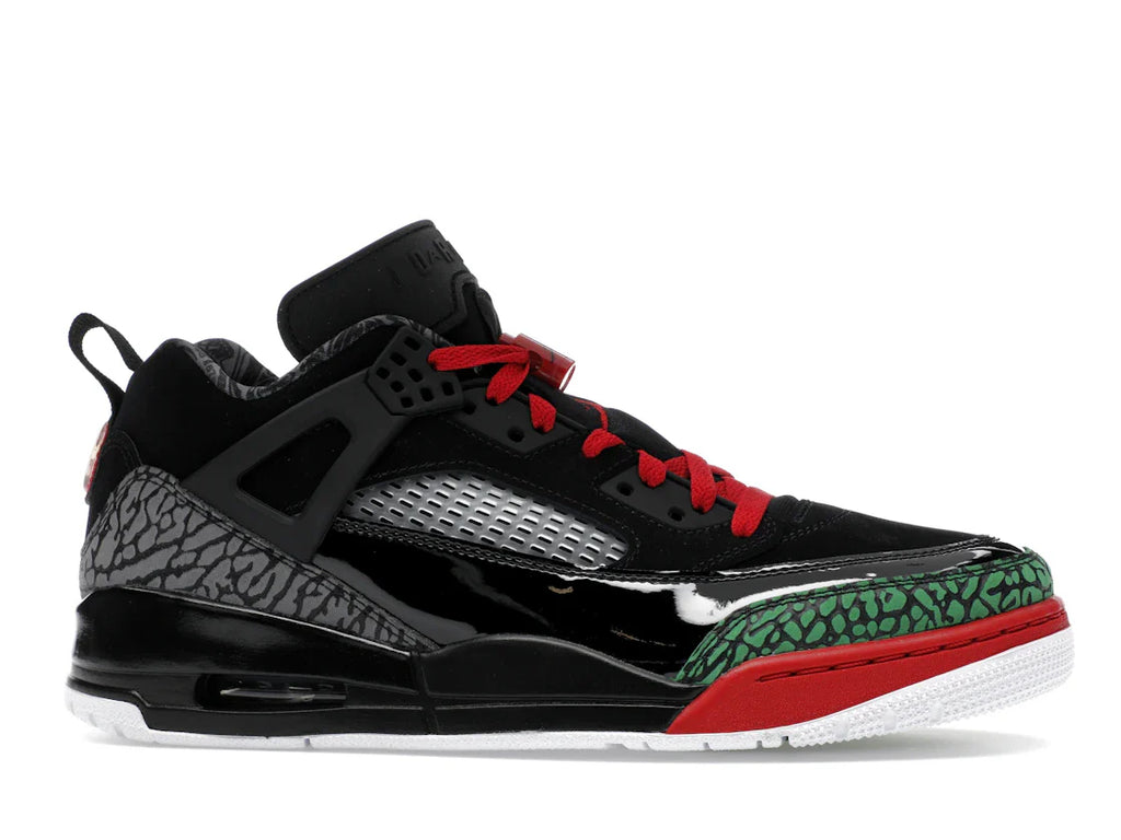 Jordan Spizike Low Schwarz Klassisch Grün Weiß Varsity Rot