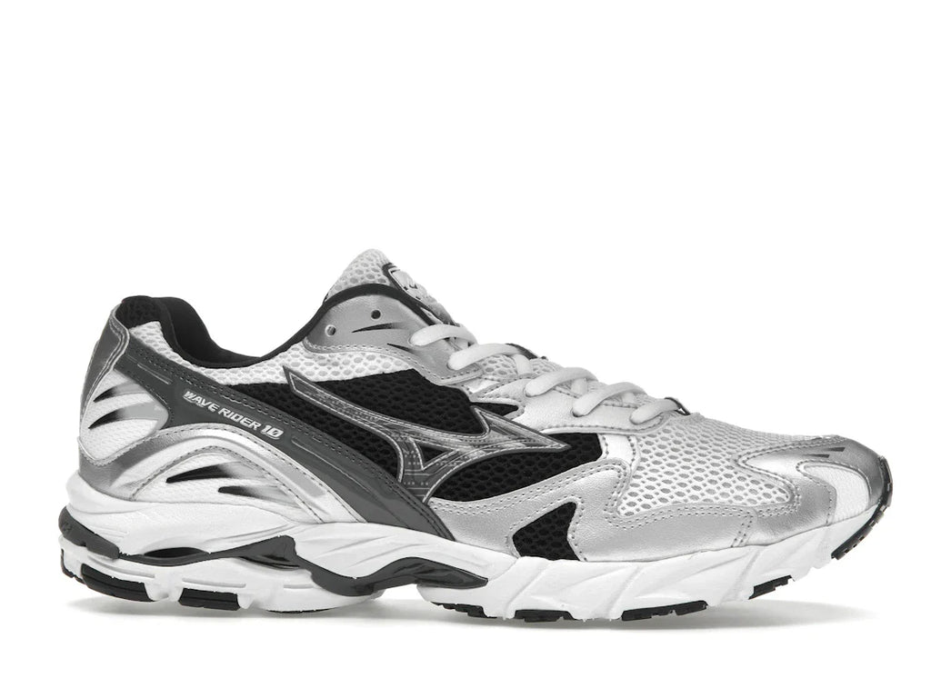 Mizuno Wave Rider 10 Weiß Silber Schwarz